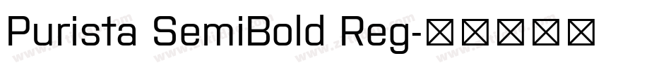 Purista SemiBold Reg字体转换